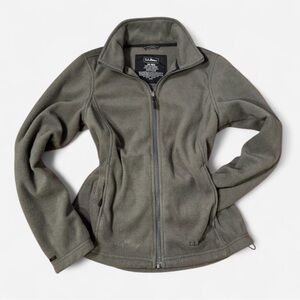 L.L. Bean Women's Fleece Full Zip Jacket in Grey